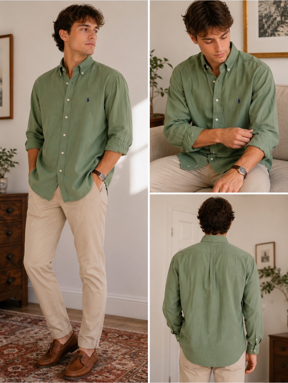 Polo Ralph Lauren Blake Green Button Down Shirt Men’s Large
